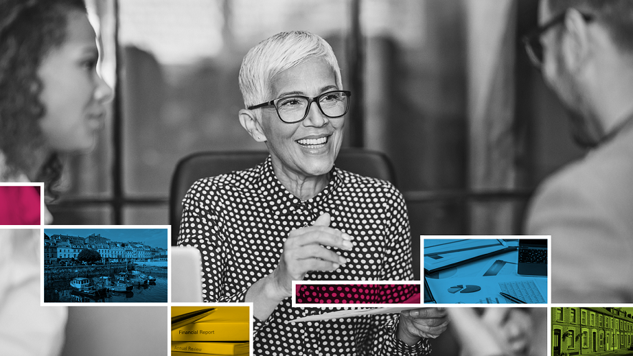 Three colleagues in discussion